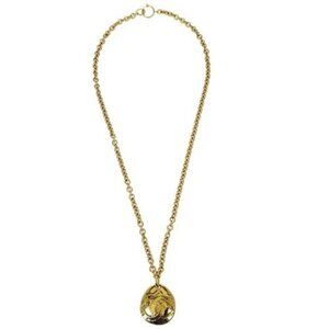 Chanel Teardrop Gold Chain Pendant Necklace 94P